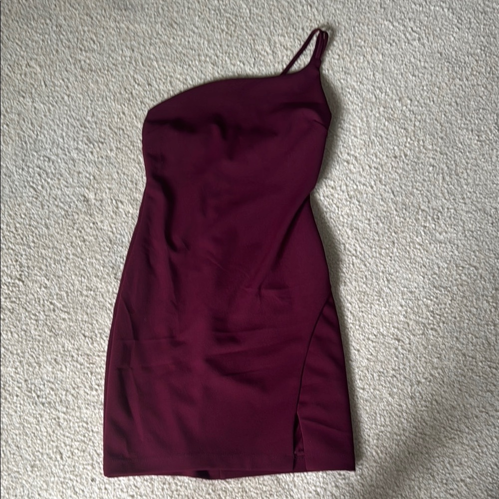 B Darlin Red Asymmetrical One-Shoulder Cocktail Dress
